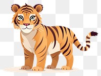 PNG Tiger cartoon character wildlife animal mammal.