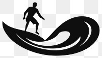 PNG Surfing silhouette logo adult.