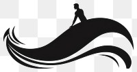 PNG Surfing silhouette logo adult.