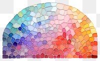PNG Mosaic tiles of rainbow backgrounds shape white background.