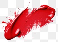 PNG Red polish lipstick white background splattered cosmetics.