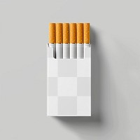 Cigarettes package png product mockup, transparent design