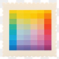 PNG Rainbow Risograph style backgrounds postage stamp creativity.