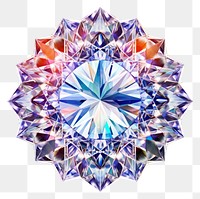 PNG Diamond kaleidoscope gemstone jewelry.