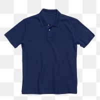 Navy blue polo shirt png, transparent background