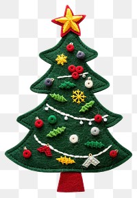 PNG Christmas pattern craft tree.