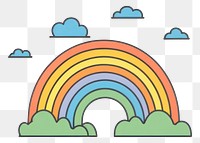 PNG Rainbow icon outdoors drawing nature.