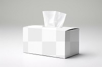 Paper tissue box png product mockup, transparent design