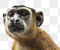 PNG Wild animal face 3d animation wildlife mammal monkey.