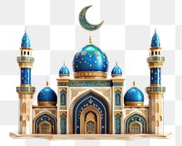 PNG 3d illustration ramadan architecture building dome.