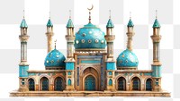 PNG 3d illustration ramadan architecture building dome.