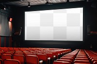 Theater screen png product mockup, transparent design