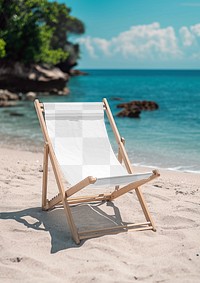 Beach chair png product mockup, transparent design