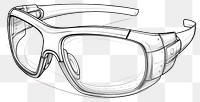 PNG Glasses drawing sketch illustrated.