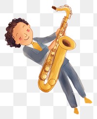 PNG Jazz saxophone white background saxophonist.