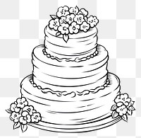 PNG Wedding cake dessert doodle food.