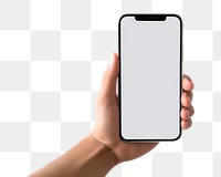 PNG Finger touching on smartphone screen finger white background.