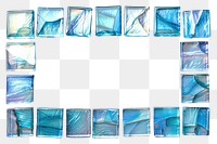 PNG Blue iridescent square art backgrounds rectangle.