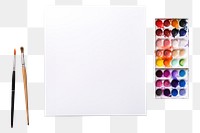 PNG Water color product palette brush white background.