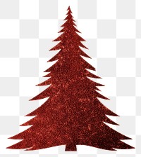 PNG Pine tree icon christmas shape red.