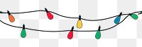 PNG Colorful christmas light string line christmas lights white background.