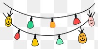 PNG Halloween light string line illuminated electricity.