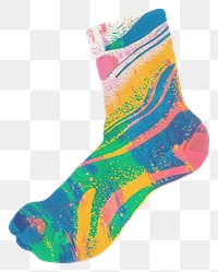 PNG Sock creativity fracture clothing.