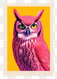 PNG  Owl Risograph style animal bird representation.