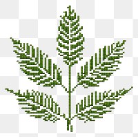 PNG  Cross stitch leaf embroidery pattern plant.