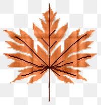 PNG  Cross stitch maple backgrounds embroidery pattern.