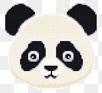 PNG  Cross stitch panda mammal animal bear.