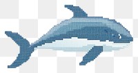 PNG  Cross stitch whale dolphin animal mammal.