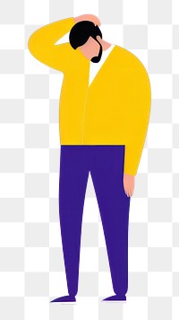 PNG Adult standing clothing cartoon.