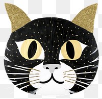PNG  Cat ripped paper animal mammal white background.