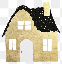 PNG  Home shape clipart ripped paper old white background architecture.