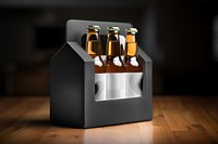 Beer bottle label png mockup, transparent design