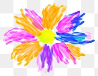 PNG Colorful flower pattern drawing purple.
