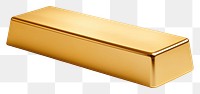 PNG Gold rectangle gemstone treasure.