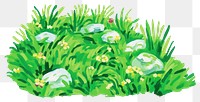 PNG Beautiful lawn outdoors painting cartoon.