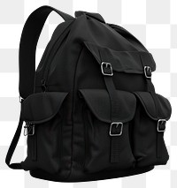 PNG Black school bag backpack suitcase clothing.