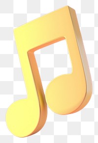 PNG Yellow music note icon text circle number.