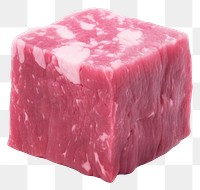 PNG Cube of raw beef mineral food meat.