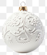 PNG Christmas ball porcelain white 