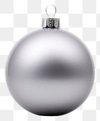 PNG Grey christmas ball pearl white background celebration.