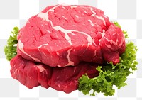PNG Raw fresh beef steak meat food.
