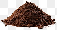PNG Pile of soil dessert food white background.