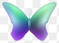 PNG  Abstract gradient illustration butterfly purple green graphics.