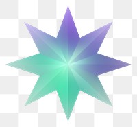 PNG  Abstract gradient illustration star purple symbol green.