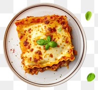 PNG Plate food lasagna meat.