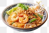 PNG Pad thai noodle plate food.